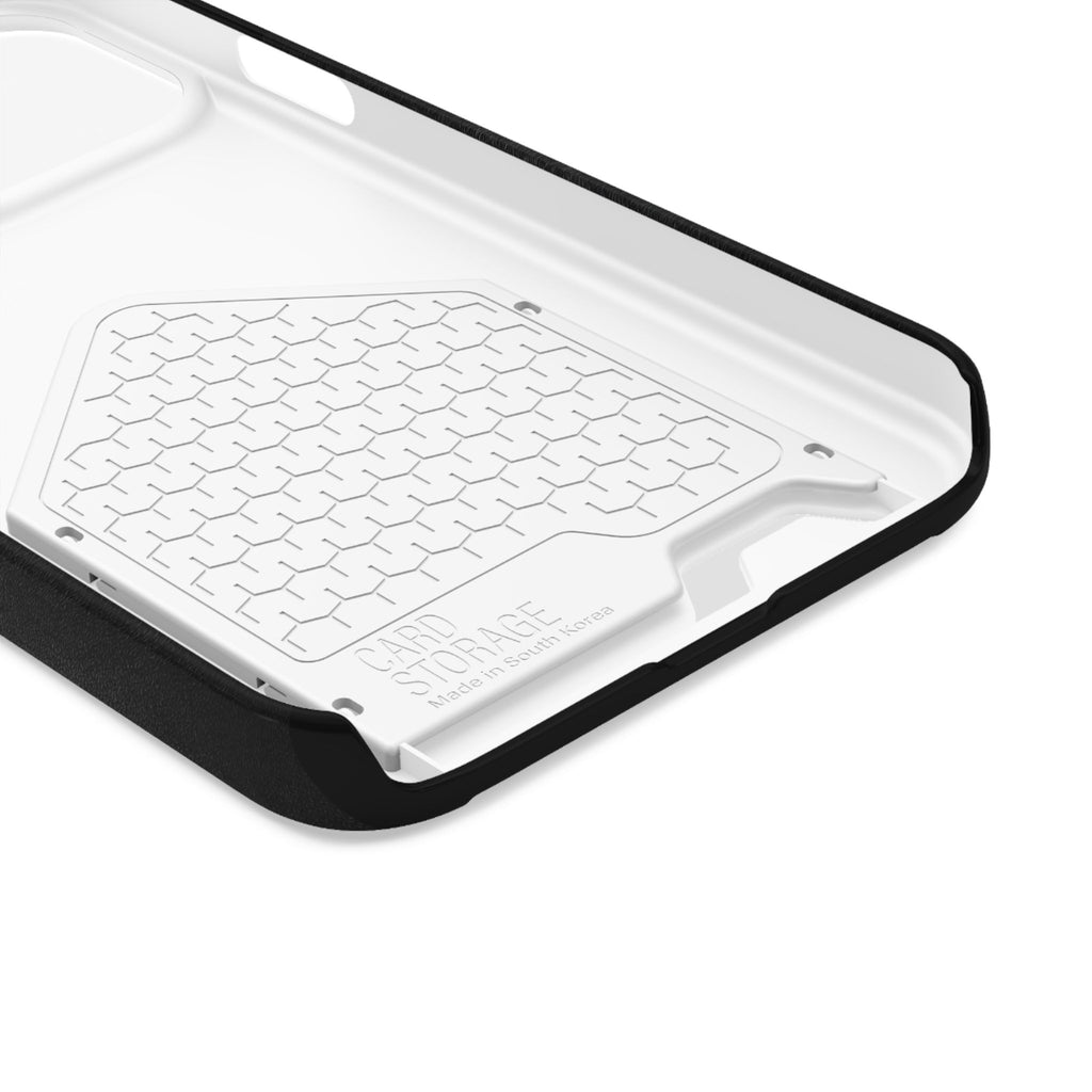 Gym Phone Case with Card Holder — “Reps Don’t Lie” Cut & Thread Design