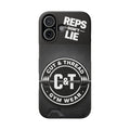 Gym Phone Case with Card Holder — “Reps Don’t Lie” Cut & Thread Design