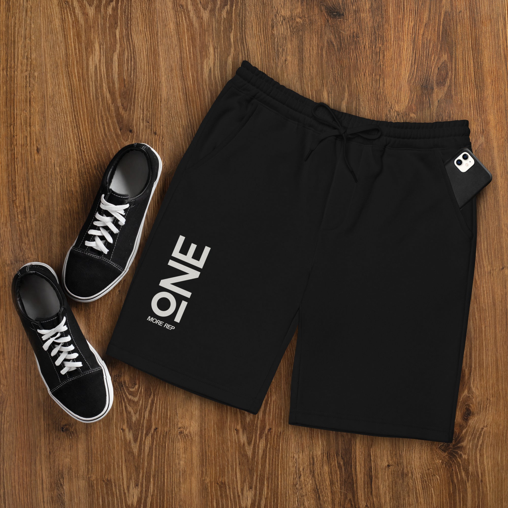 fleece shorts black