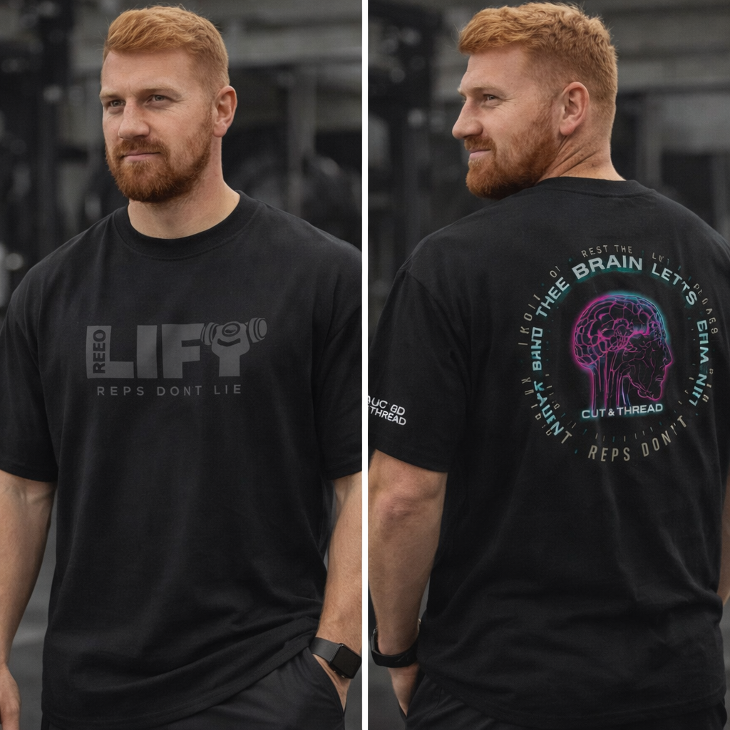 Cut & Thread Oversized Organic Tee – hologram print