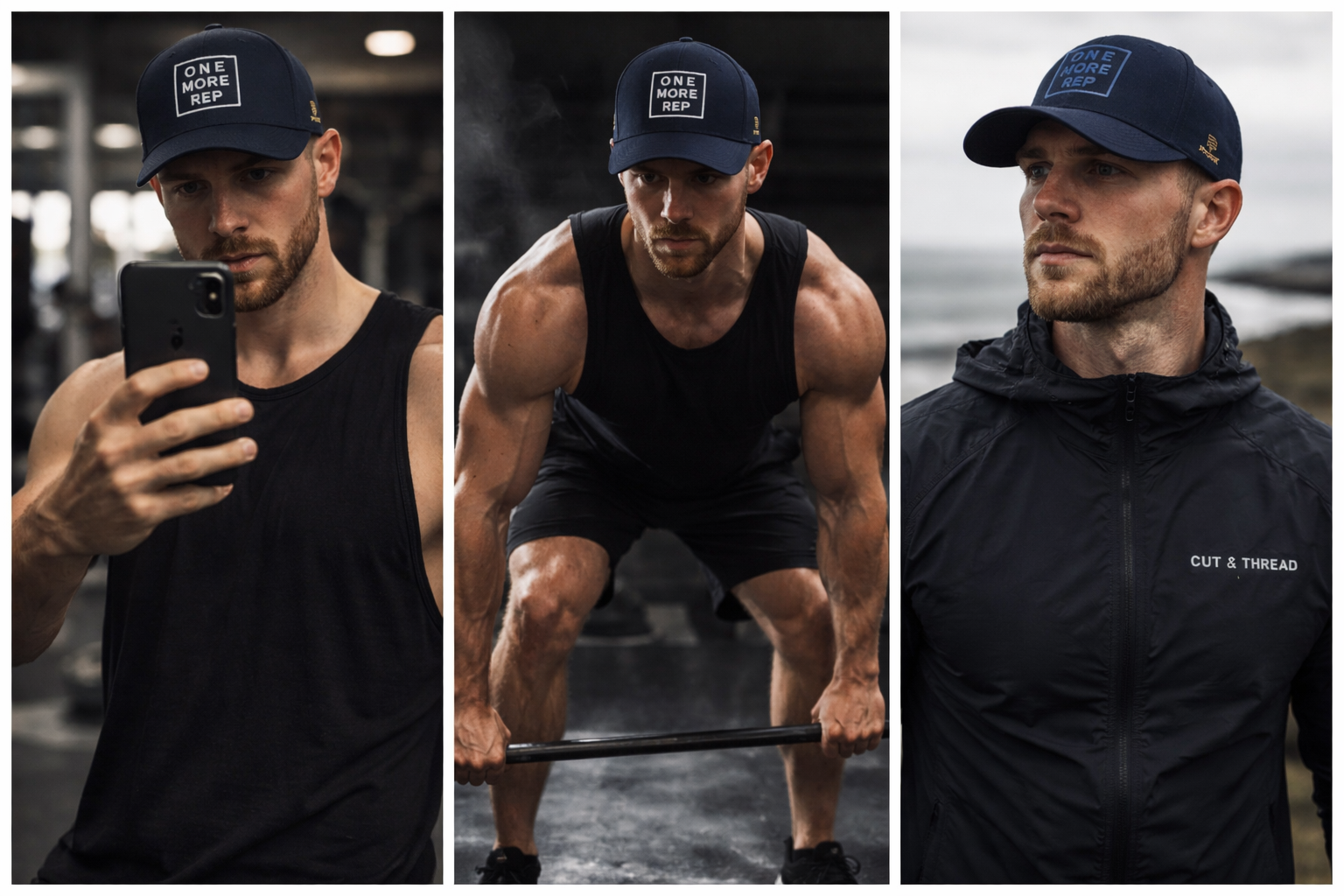 Cut & Thread " flexfit one more rep cap"